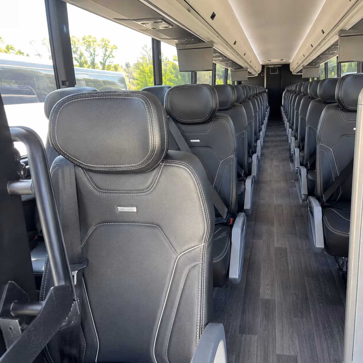 56 passenger charter bus interior