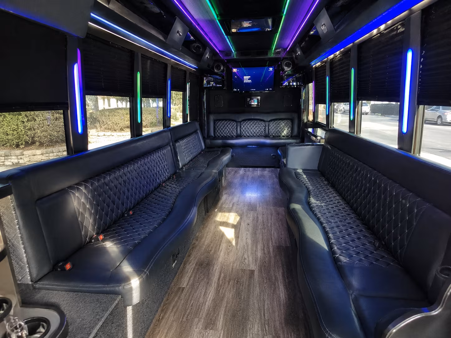 providence 15 passenger party bus interior