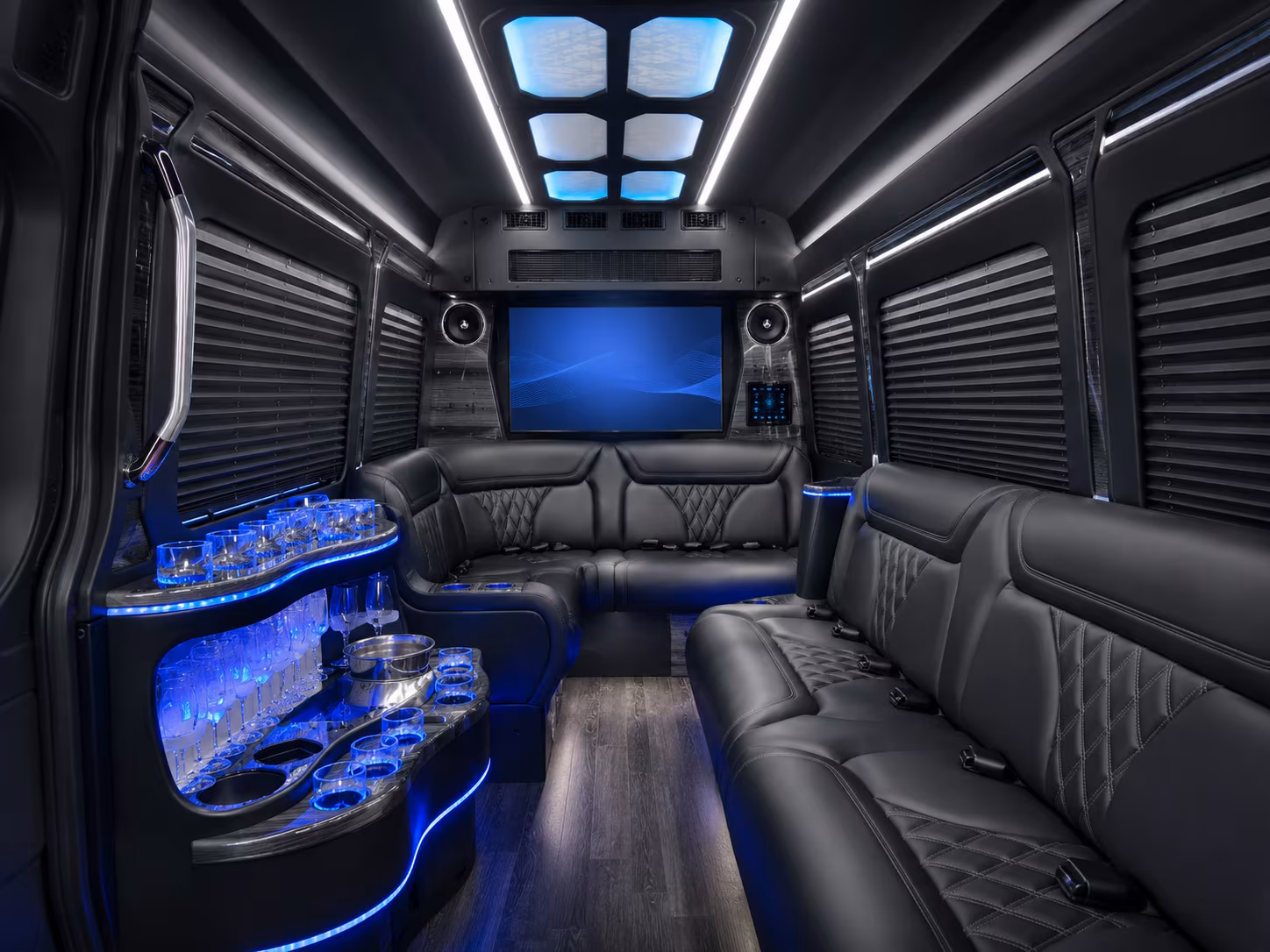 providence 20 passenger party bus interior