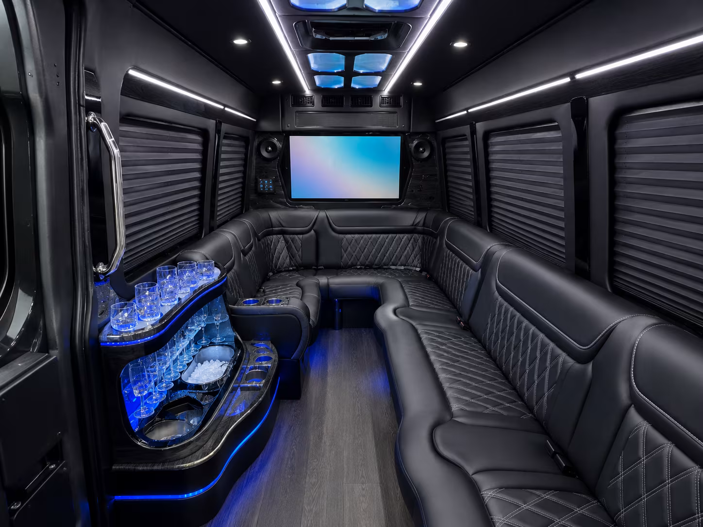 providence 30 passenger party bus interior