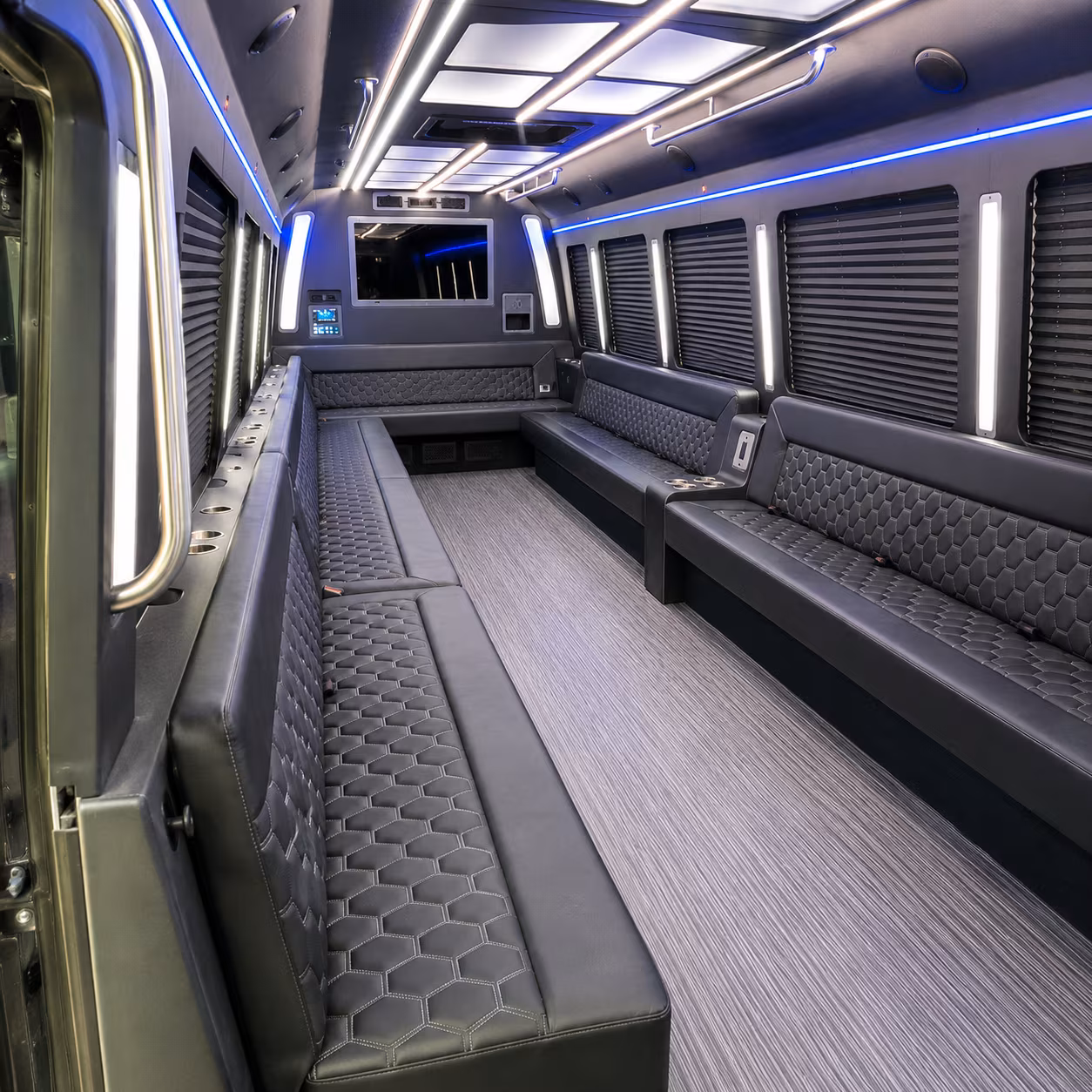 providence 40 passenger party bus interior