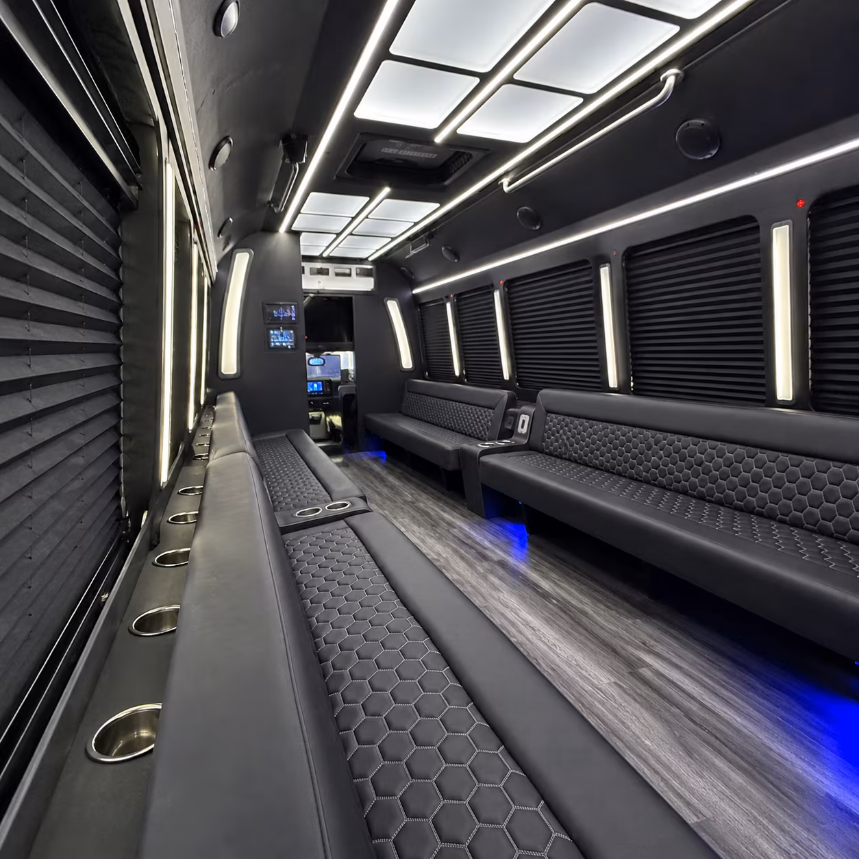 providence party bus rental interior